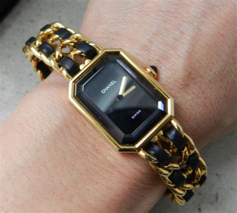 chanel vintage gold plated premiere quartz watch|chanel premiere watches for sale.